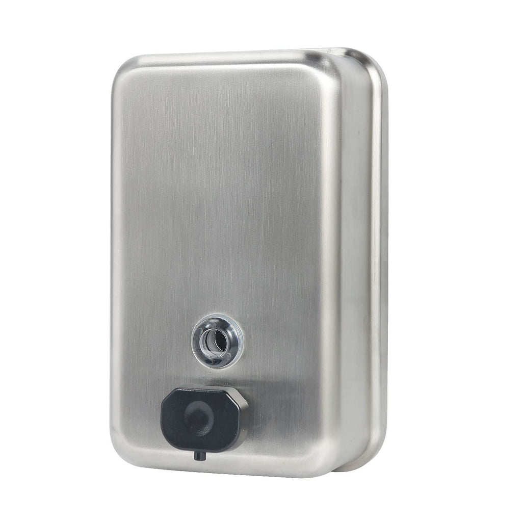 Stardrix Heavy Duty Stainless Steel Wall Mount Soap Dispenser, 1100ml/37oz, with Corrosion Proof Lining and Anti-Leak Pump for C