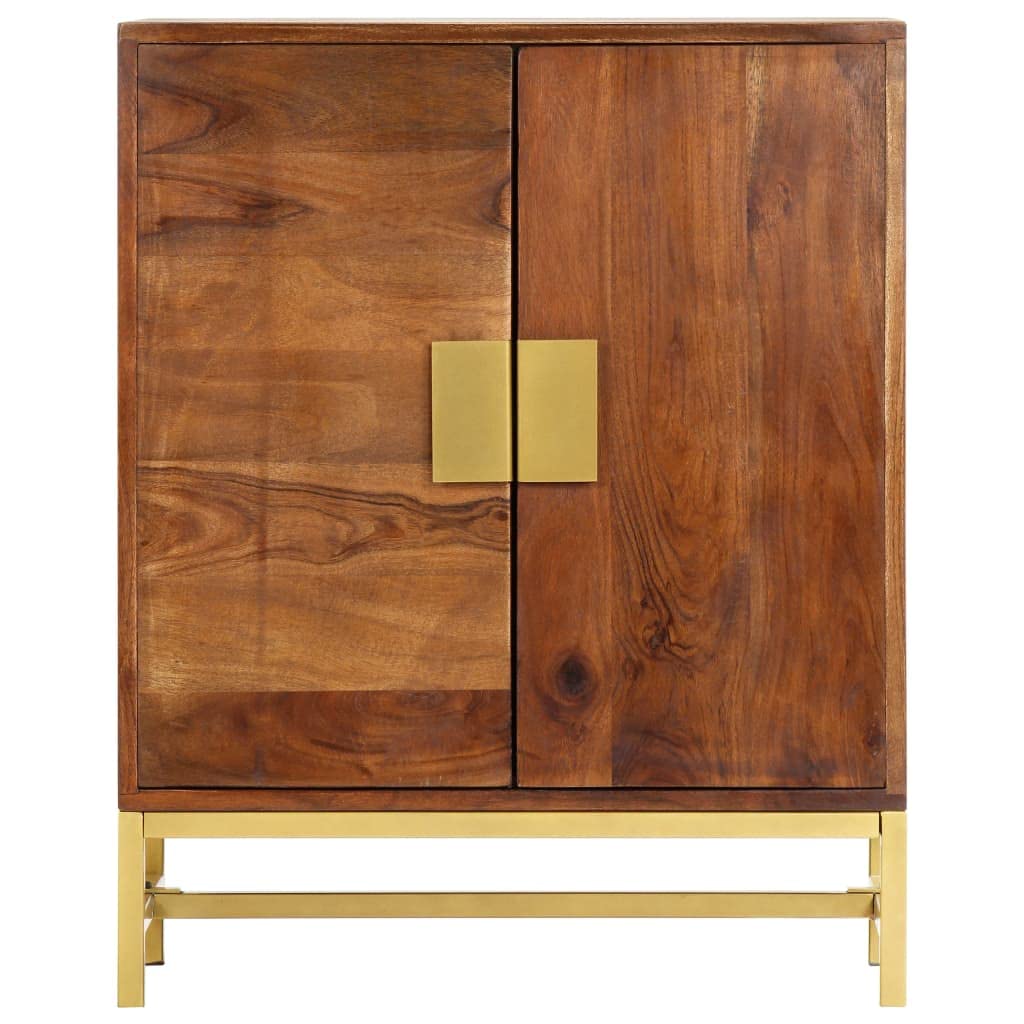 vidaXL Sideboard, Sideboard Cabinet Commode, Storage Sideboard with 2 Doors, Side Cabinet for Living Room Dining Room, Modern, Solid Acacia Wood