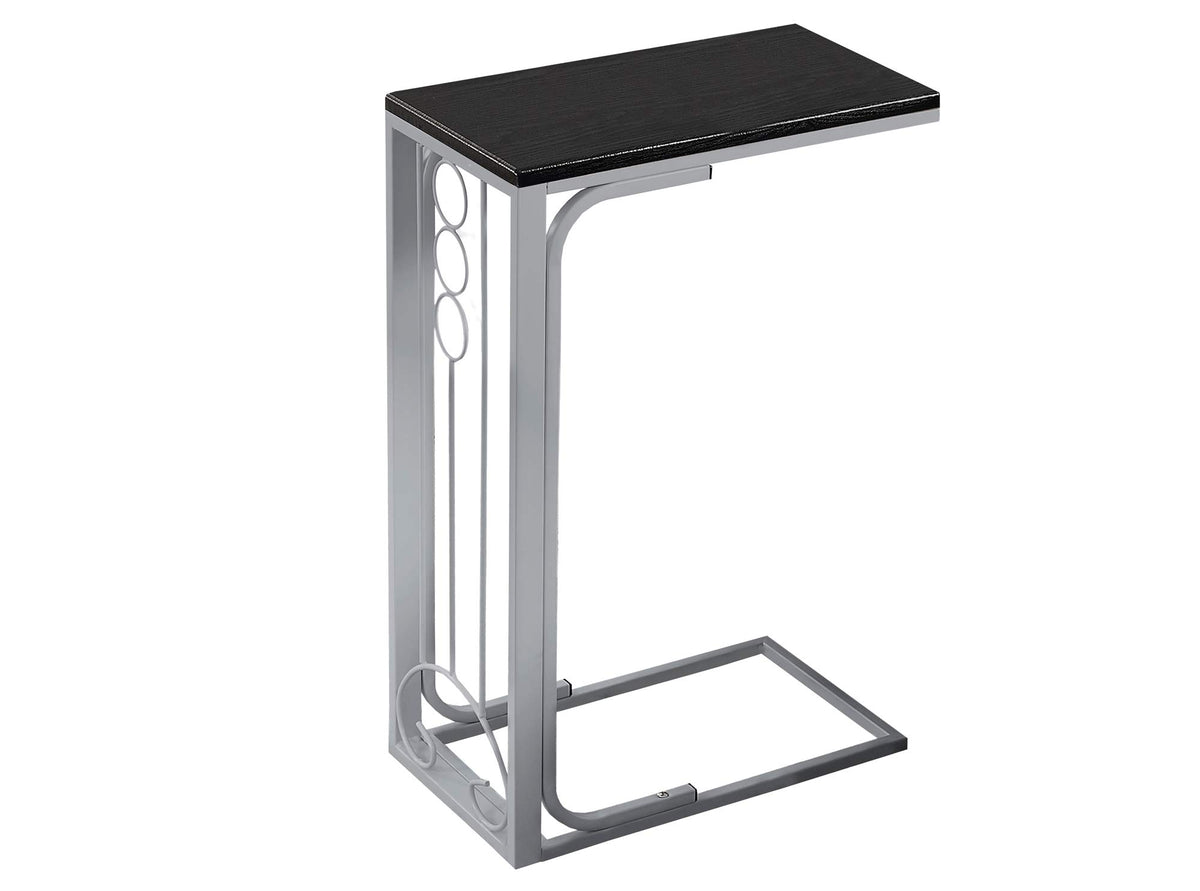 HomeRoots Black, Silver MDF, Metal 16' x 9' x 24.5' BlackSilver MDF and Metal Accent Table