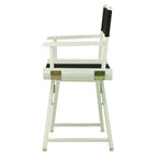 Casual Home 18" Director'S Chair White Frame With Black Canvas