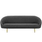 Modway Sublime Channel Tufted Curve Back Fabric Upholstered Sofa In Gray