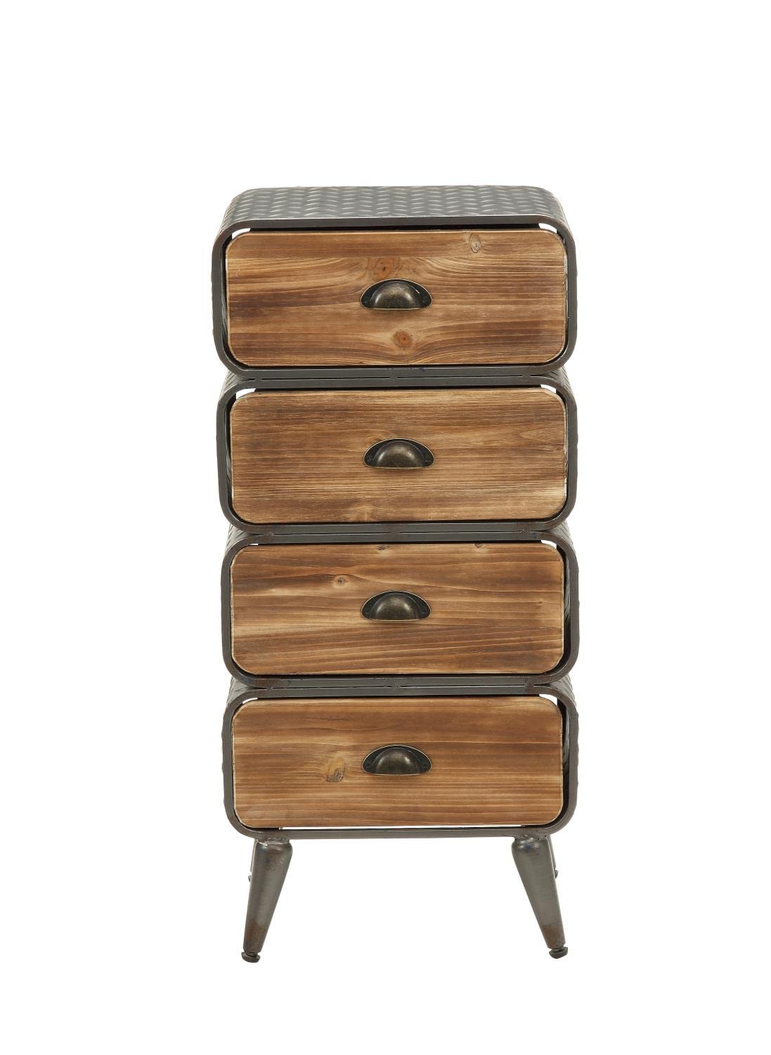 4D Concepts Urban Drawer, Natural Distressed Wood/Black/Grey