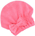 MAYOUTH Microfiber Hair Drying Towels for Kids Head wrap with Bow-Knot Shower Cap Hair Turban hairWrap Bath Cap for Curly Long &