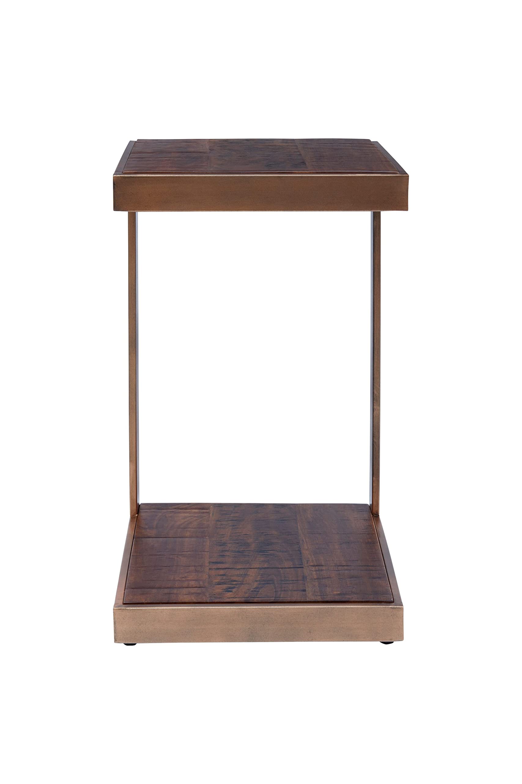 Jofran Inc. Global Archive Solid Acacia and Steel C-Table