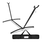 Super Deal Portable 9Ft Hammock Stand, Heavy Duty 2 Person 620 Lbs Capacity Steel Hammock Frame With Portable Carrying Case, Adjustable 6 Optional Hook Positions, Weather Resistant Black