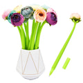 Sipliv 12Pcs Creative Artificial Flowers Gel Ink Pen Ballpoint Pen Liquid Black 0.5Mm Gel Ink Rollerball Pen For Girls Women, Ho