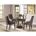 Coaster Furniture Phelps Upholstered Demi Wing Grey (Set of 2) Dining Chair 23.25" D x 24.75" W x 38" H 121714