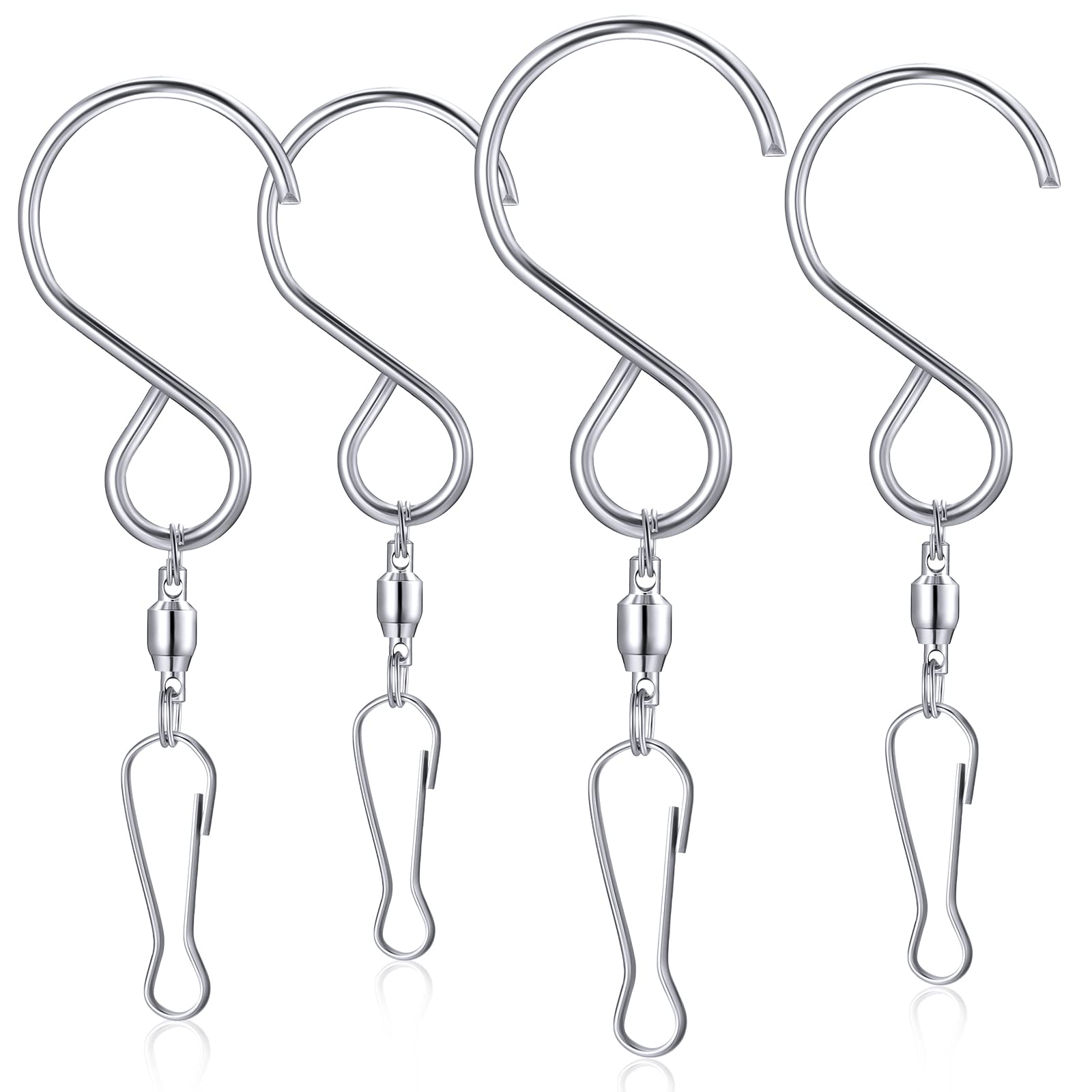 Mudder 1 Party Supply (4 Pack) Swivel Hooks Clips For Hanging Wind Spinners Crystal Twisters A