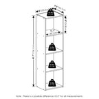 Furinno Pasir 4-Tier Open Shelf Bookcase, Amber Pine