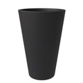 Pebble Series Poly Stone Planter 11.8 Dia 19.7 High in Black