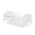Dream On Me Portland 3 In 1 Convertible Toddler Bed in White, Greenguard Gold Certified, JPMA Certified, Low To Floor Design, No