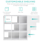 Best Choice Products 9-Cube Storage Organizer, 11In Shelf Opening, Bookcase, Display Shelf, Customizable W/ 3 Removable Back Panels - White