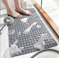 GLIVE (LABEL) Shower Mat, NonSlip and Latex Free,Bathtub Mat with Suction Cups, Machine Washable Bathroom Mats with Drain Holes