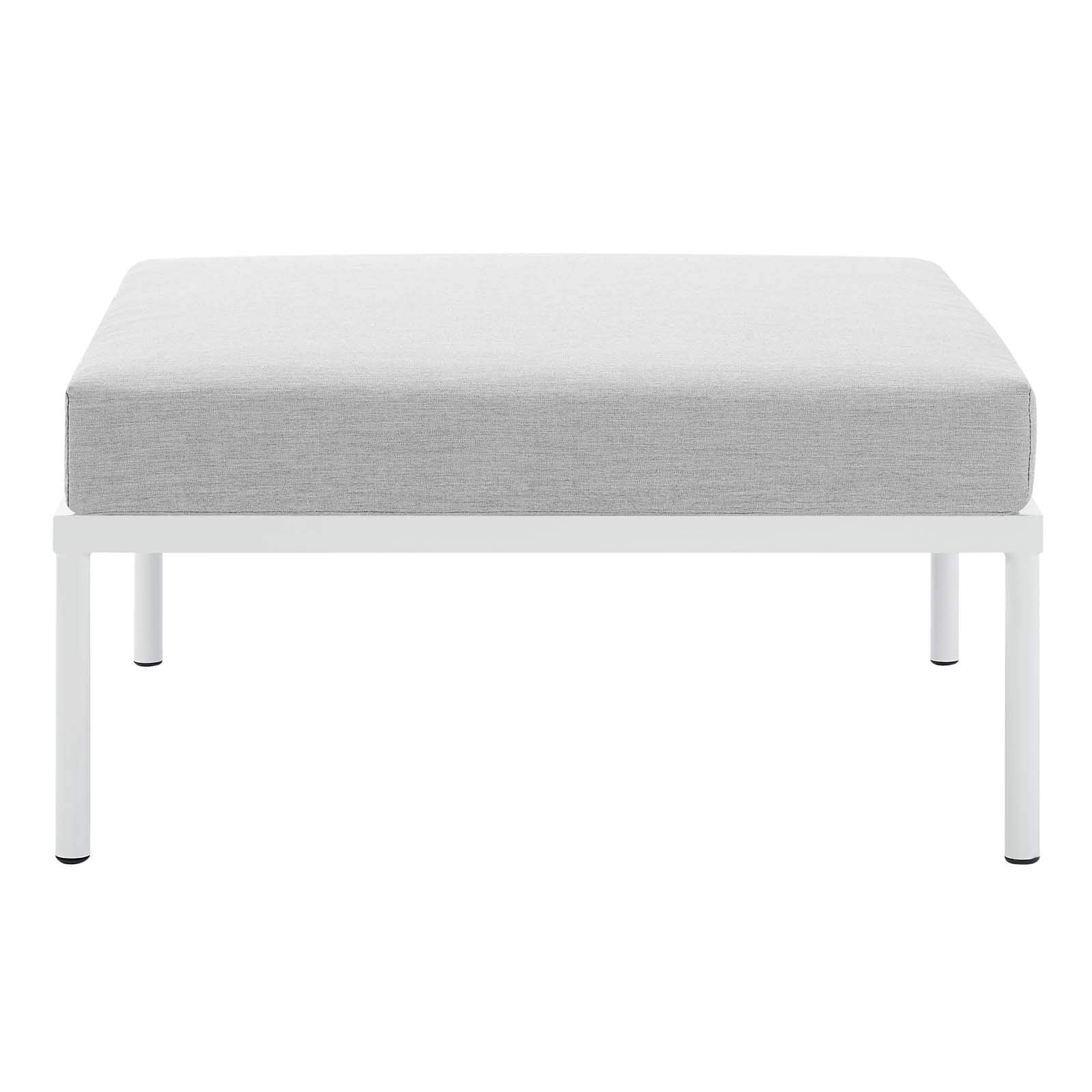 Modway Harmony Sunbrella® Outdoor Patio Aluminum Ottoman in Gray Gray