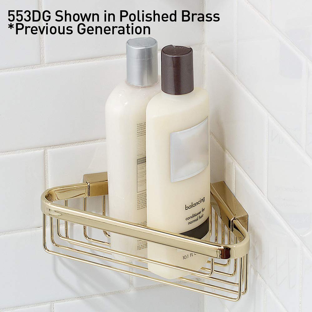 Ginger 553Dg/Pc Hotelier Wall Mounted Deep Corner Shower Basket, Polished Chrome