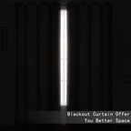 Lemomo 100% Blackout Curtains 52 X 95 Inch/Grey Curtains 2 Panels With Black Lining Room Darkening Thermal Insulated Bedroom Cur