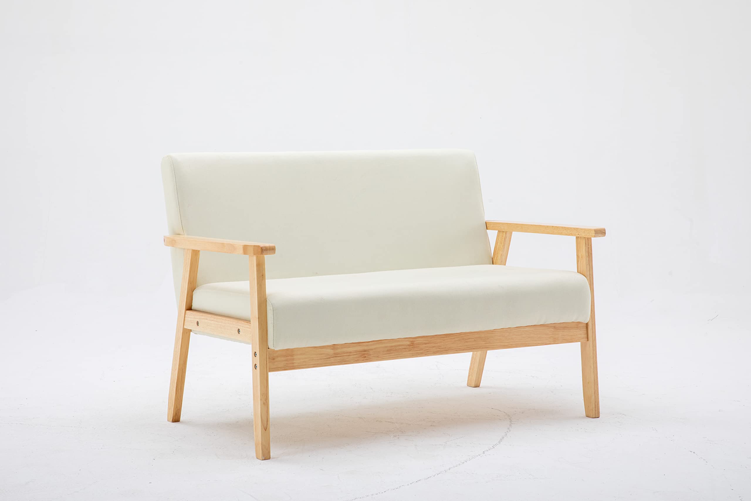 Bahamas 45&Quot; W Beige Linen Fabric Loveseat