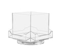 Marketing Holders 6 Pack Rotating Business Card Holder 4 Pocket Organizer Caddy For Offices With Open Middle For Storage Clear A