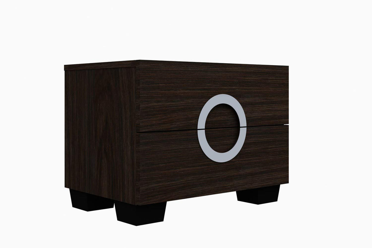 HomeRoots 18' Refined Wenge High Gloss Nightstand