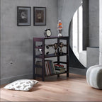 Ergode Elegant 2-Tier Espresso Storage Shelf | Wide Sections | Leo Collection | Organize Books, Toys, Magazines, Accessories | 25.2'W x 11.2'D x 25.2'H | Solid & Composite Wood | Assembly Required