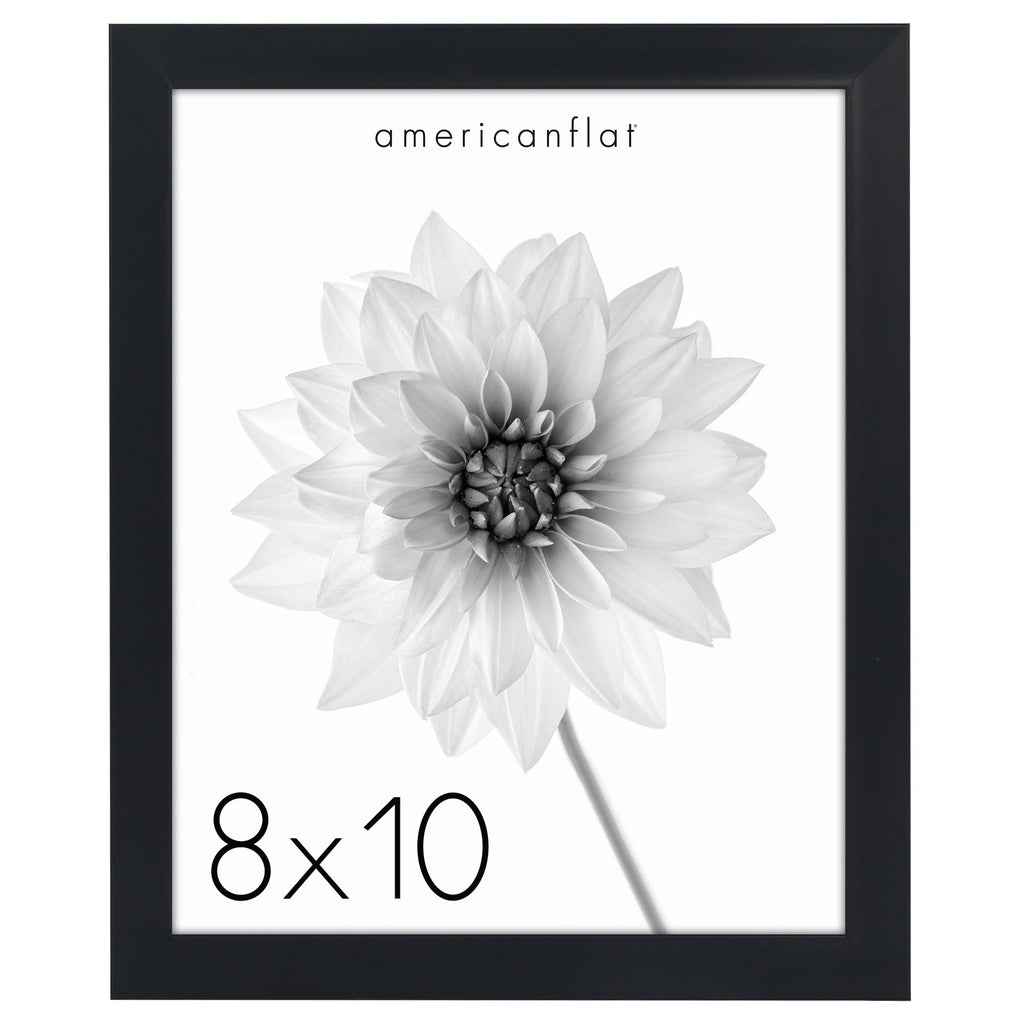 Americanflat 8x10 Picture Frame with Shatter-Resistant Glass - Soho Collection - Gallery Style Deep Molding Frame for Tabletop a
