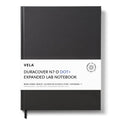 Vela Sciences N7-D Expanded Duracover Lab Notebook, 9.25 X 11.75 In (23.5 X 30 Cm), 144 Pages, Gray Saturated Weave, Permanent B