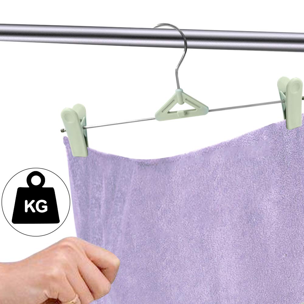 Skirt Hangers With Clips - Pant Hangers With Clips Stackable Slim Plastic Pants Hangers With Clips Space Saving Hangers For Pant