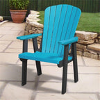 American Furniture Classics 511ARB Fan Back Chair, Aruba Blue and Black