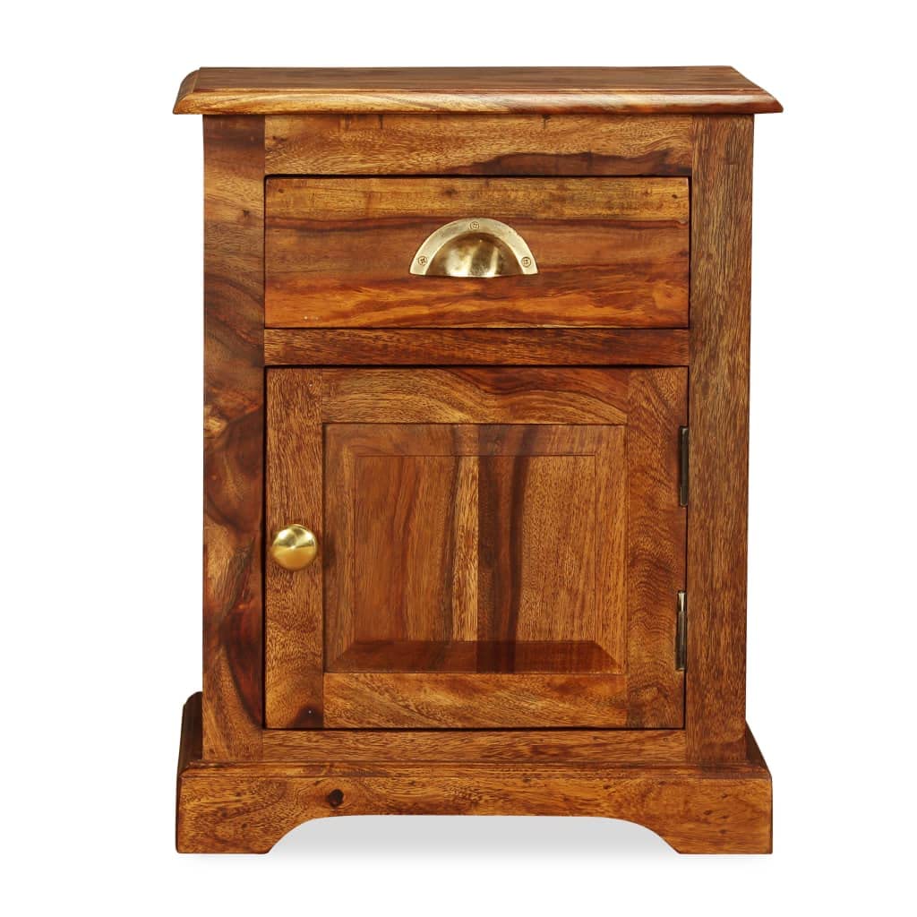 Bedside Cabinet 2 pcs 15.7&quot;x11.8&quot;x19.7&quot; Solid Sheesham Wood