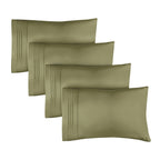 Queen Size Pillow Cases Set Of 4 - Soft, Premium Quality Pillowcase Covers - Machine Washable Protectors - 20X40, 20X36 & 20X48 Pillows For Sleeping - Queen Size Sage Green Pillow Cover Bedding