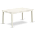 East West Furniture Capri 5 Piece Dinette Set for 4 Includes a Rectangle Room Table and 4 Kitchen Dining Chairs, 36x60 Inch, Linen White