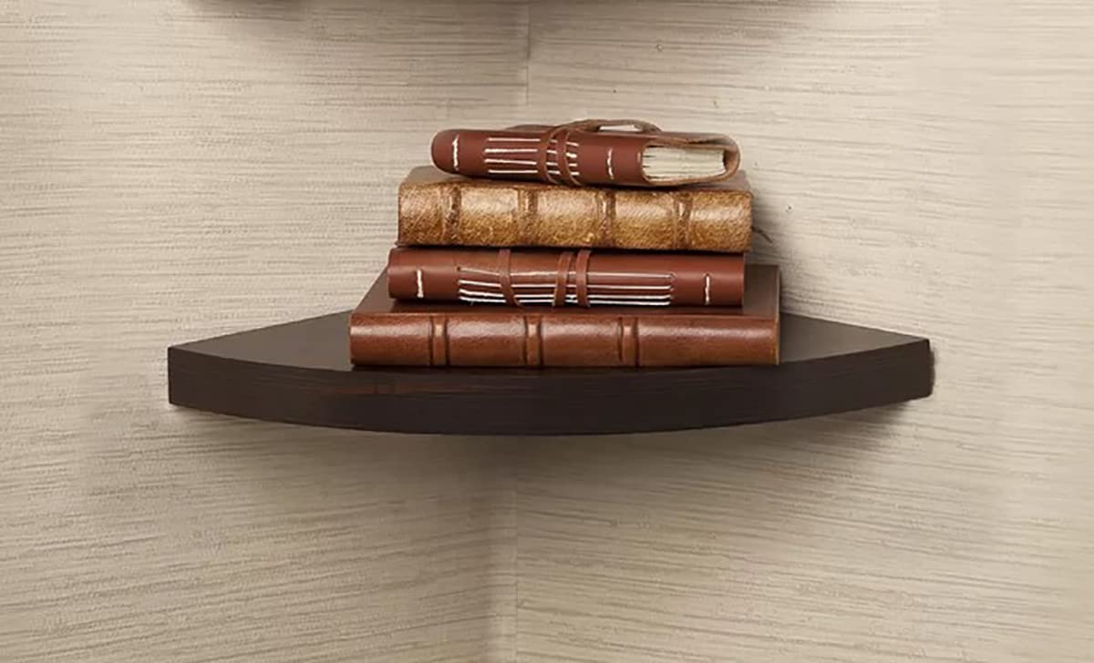 Predella Wooden Corner/Wall Mount/Wall Shelf/Rack/Hanging/Decor/Gift Item/Set Of 1 (Brown)
