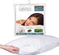 SafeRest Pillow Protector - Pack of 1 - Queen Size Waterproof Pillow Cover - Zippered Pillow Encasement for College Dorm Room, N
