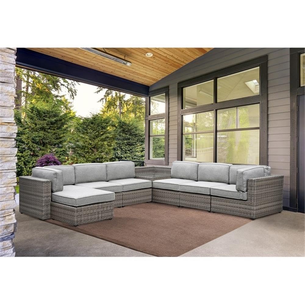 Tamyra 7-Piece Wicker Sectional - Thumbnail 2