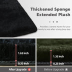 Kchowua 6X9 Rug For Living Room Black Rugs For Bedroom Soft Shag Large Area Fluffy Rugs Plush Machine Washable Rug For College D