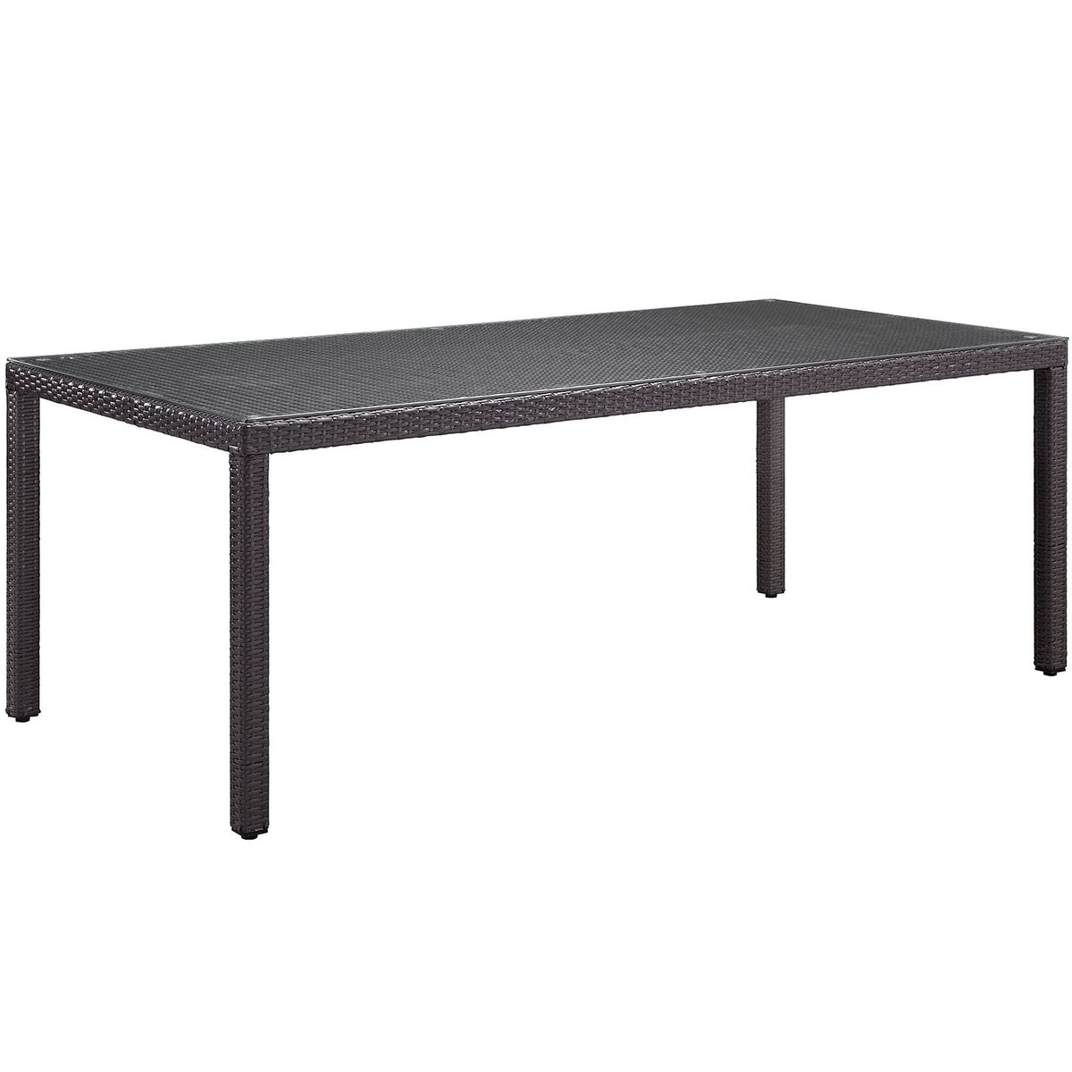 Modway Convene Wicker 82.5 In. Patio Rectangle Dining Table