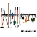 YueTong 68 All Metal Garden Tool Organizer,Adjustable Garage Wall Organizers and Storage,Heavy Duty Wall Mount Holder with Hooks