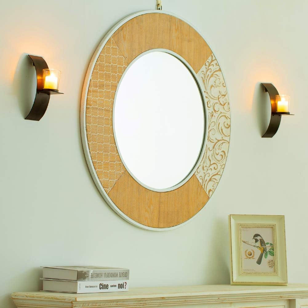 Sziqiqi Wall Candle Sconces For Wall Decorations, Black Metallic Wall Mounted Candle Sconces For Room, Hallway, Entryway, Bathro