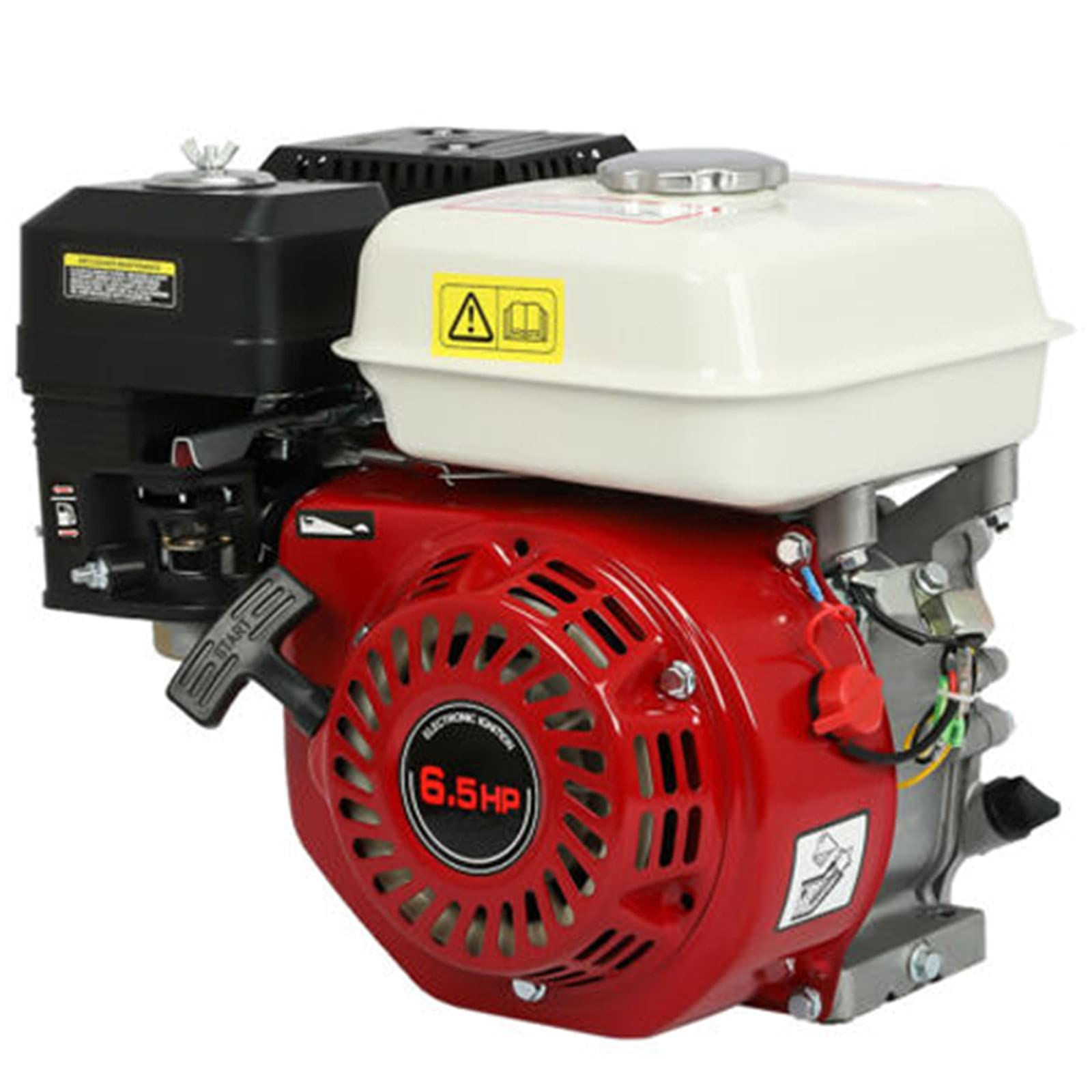 Lidhujnk Gas Engine, Single Cylinder Gasoline Engine, 4 Stroke 6.5Hp 160Cc Gx160 Gas Engine+ Air Cooled For Honda Gx160 Ohv Pull