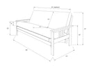Kodiak Furniture Monterey Frame With Linen Fabric Mattress In Brown/Espresso