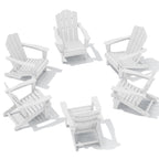 Kingyes Folding Adirondack Chair Set Of 6, Hdpe All-Weather Folding Adirondack Chair, White
