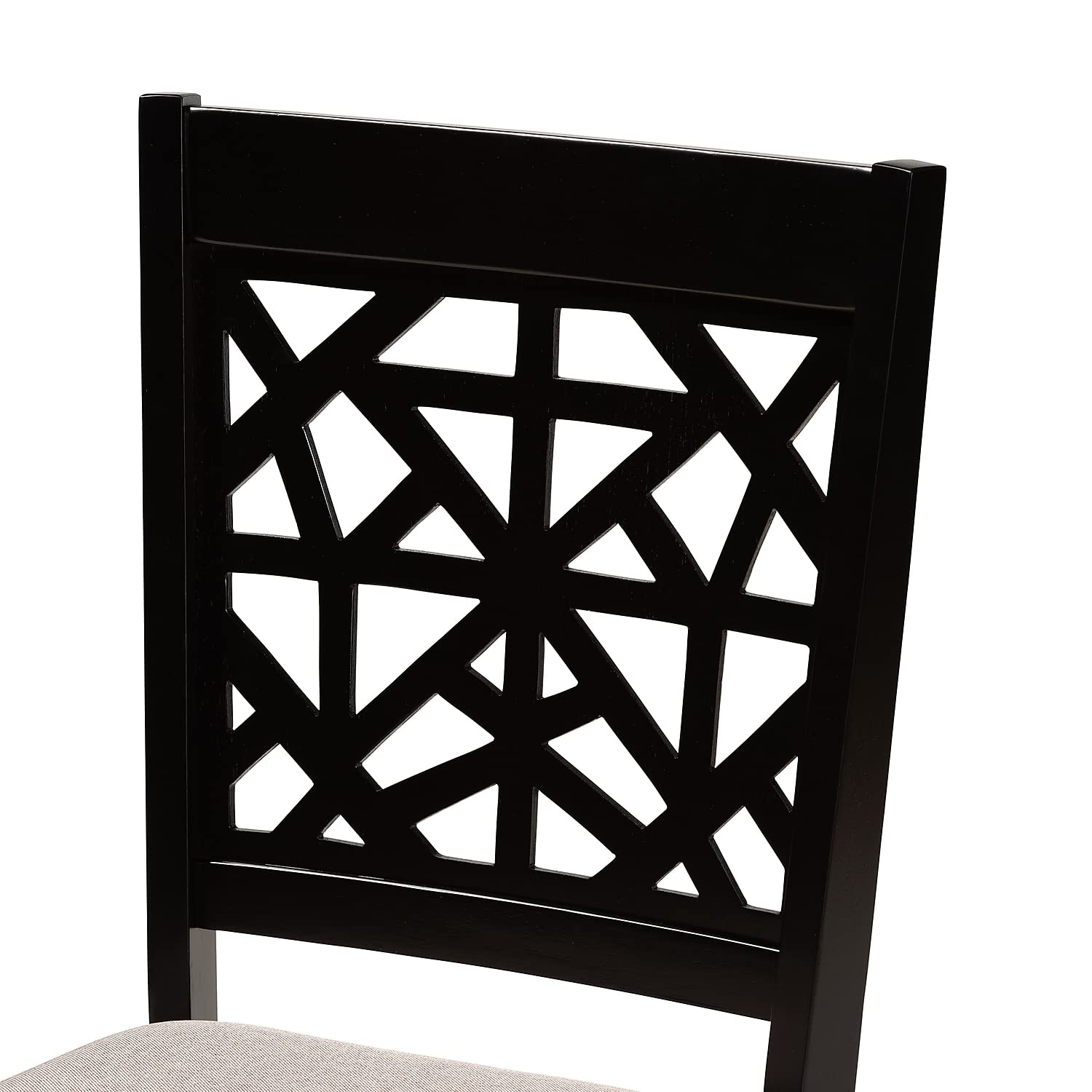 Baxton Studio Jackson Modern and Contemporary Sand Fabric Upholstered and Espresso Brown Finished Wood 4-Piece Dining Chair Set