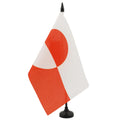 Greenland Table Flag 5' X 8' - Denmark - Greenlander Desk Flag 21 X 14 Cm - Black Plastic Stick And Base - Az Flag