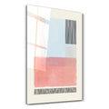DesignSkinz Designers Collection Glass Wall Art for Living Room, Bedroom, Office, Study, Shelf (14x22inch)  Pastel Layered Bloc