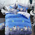 Aroma Brand Teens Cotton Nursery Print Single Bed Reversible Kids Comforter Set(1 Single Bed Comforter,1 Single Bedsheet And 1 P