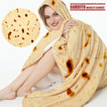 Letsfunny Burrito Tortilla Throw Blanket, 2.0 Double Sided Burritos Taco Tortilla Wrap Blankets For Adults Kids, Giant Funny Rea