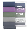Vnoss Microfiber Gym Towels - Quick Dry, Highly Absorbing, Odor-Free, for Women & Men - Gym Towel for Hot Yoga, Tennis, Working 