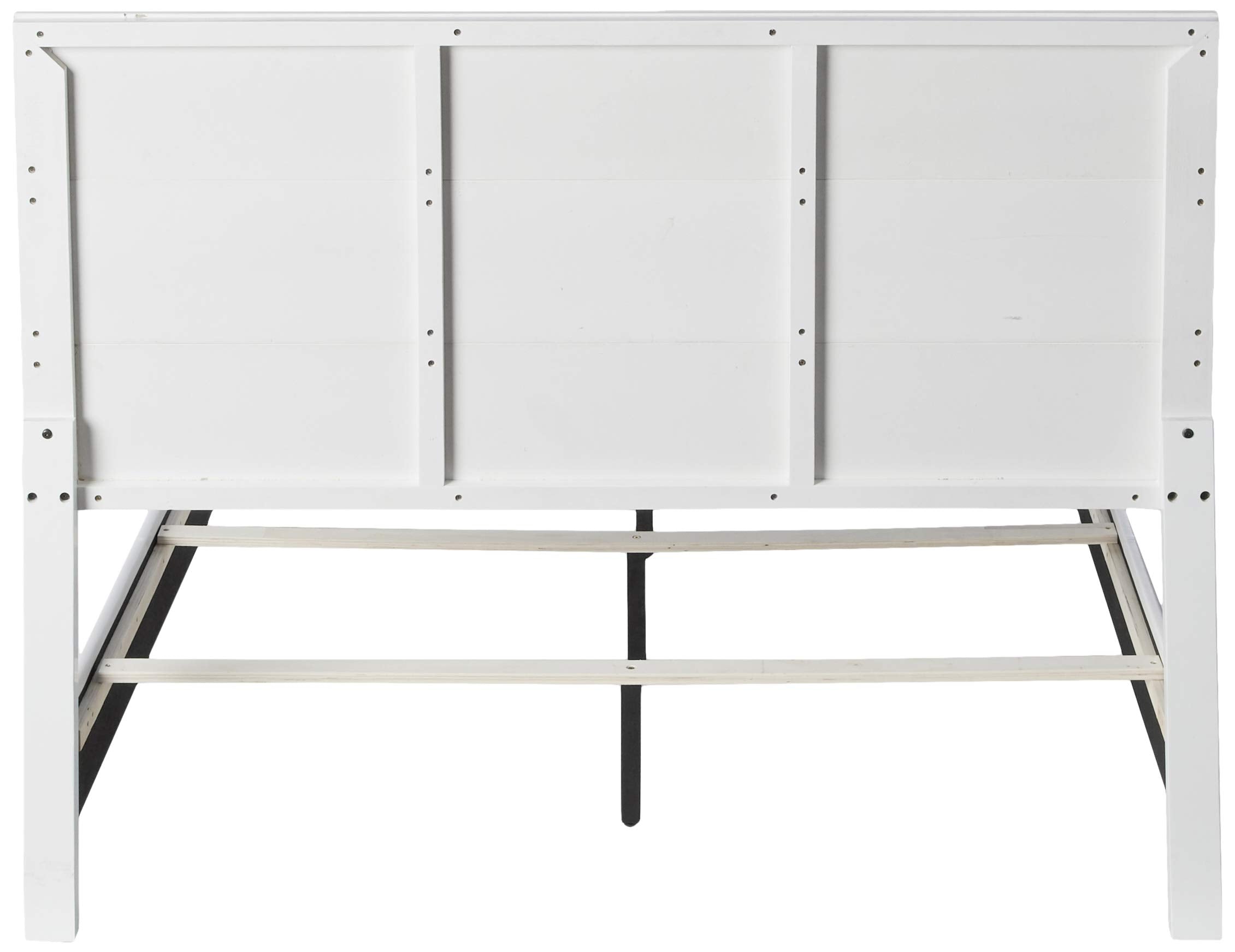 Coaster Home Furnishings Felicity Contemporary Leatherette Upholstered Queen Size Panel Bed Frame 51-inch Headboard White High Gloss 203501Q