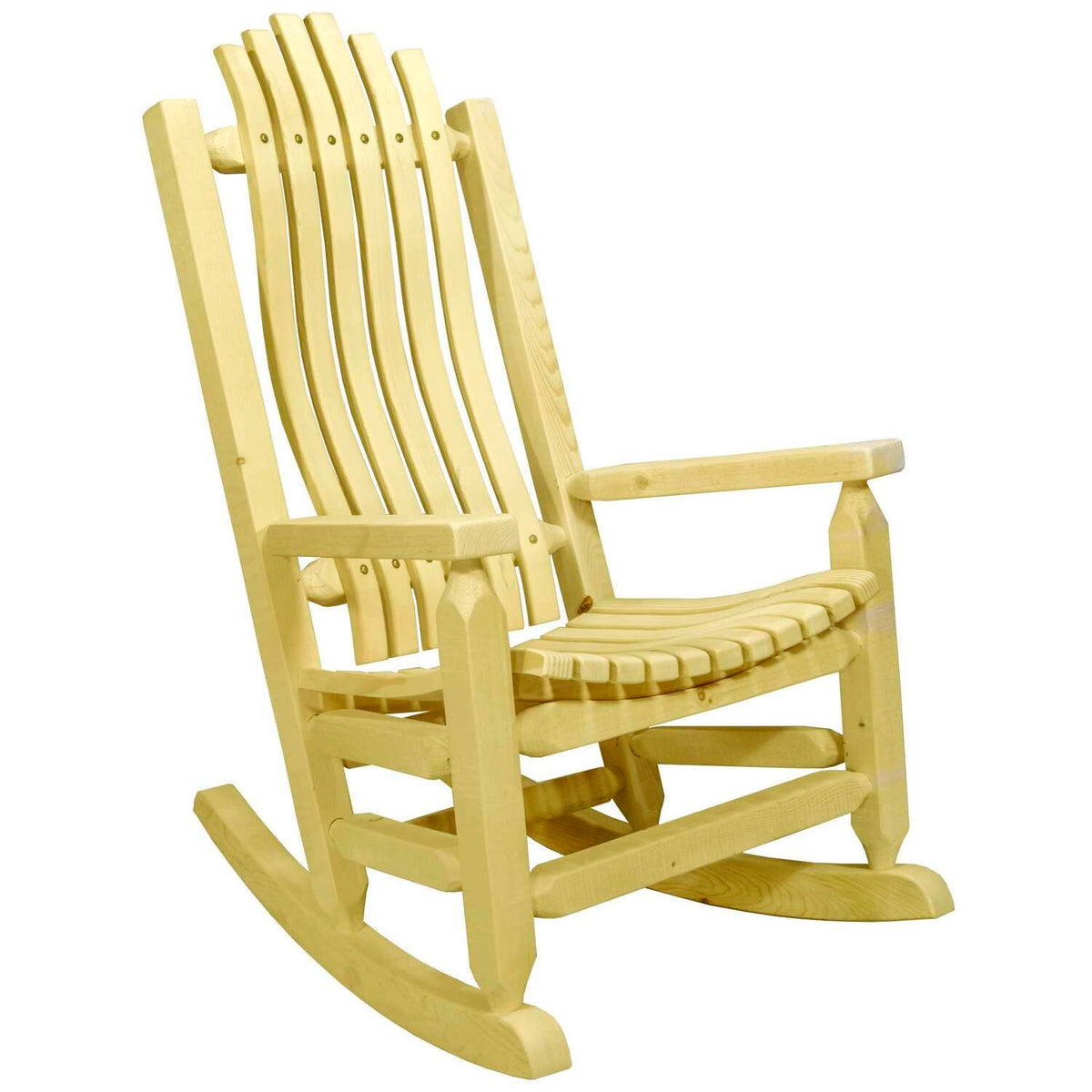 Montana Woodworks Homestead Collection Adult Wood Log Rocker, Clear Exterior Finish