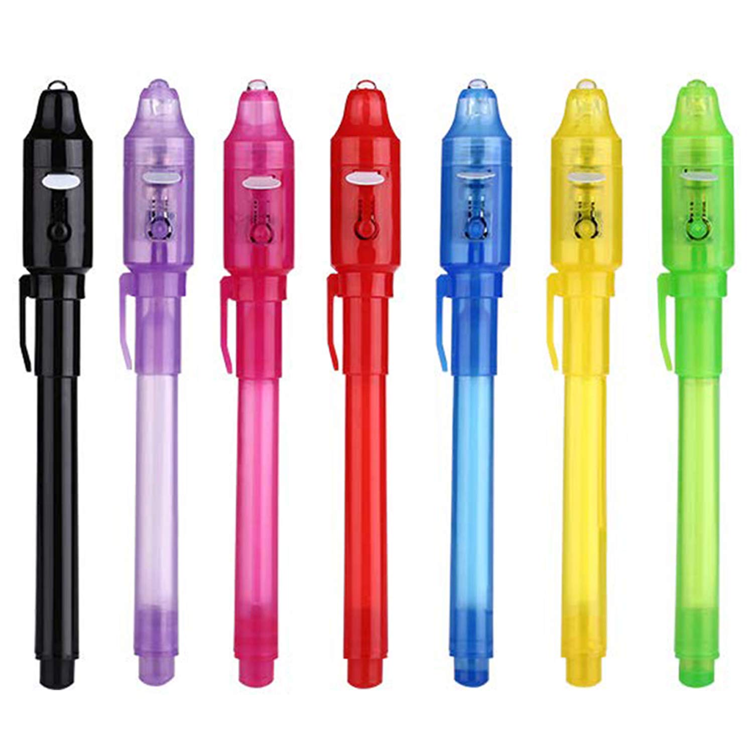 Scstyle Invisible Ink Pen 7Pcs,Spy Pen Marker Kid Pens For Writing Secret Message Pen Valentines Day Easter Day Halloween Christ